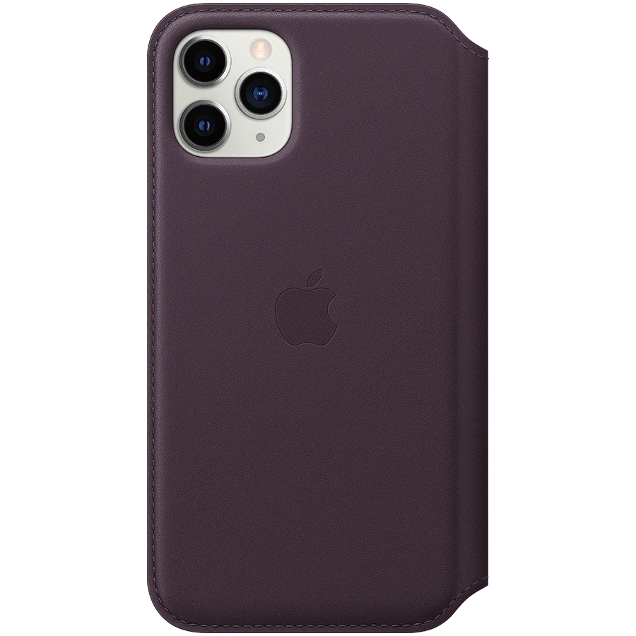Apple iPhone 11 Pro odinis atverčiamas dėklas - Baklažano spalvos