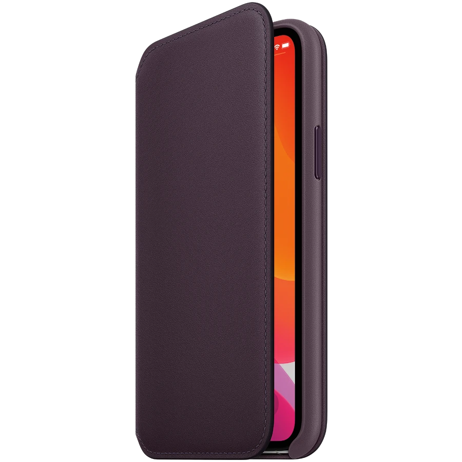 Apple iPhone 11 Pro odinis atverčiamas dėklas - Baklažano spalvos