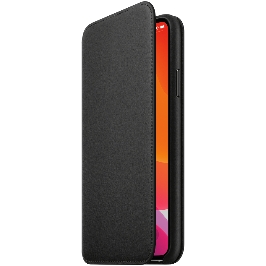 Apple iPhone 11 Pro Max odinis atverčiamas dėklas - Juodas