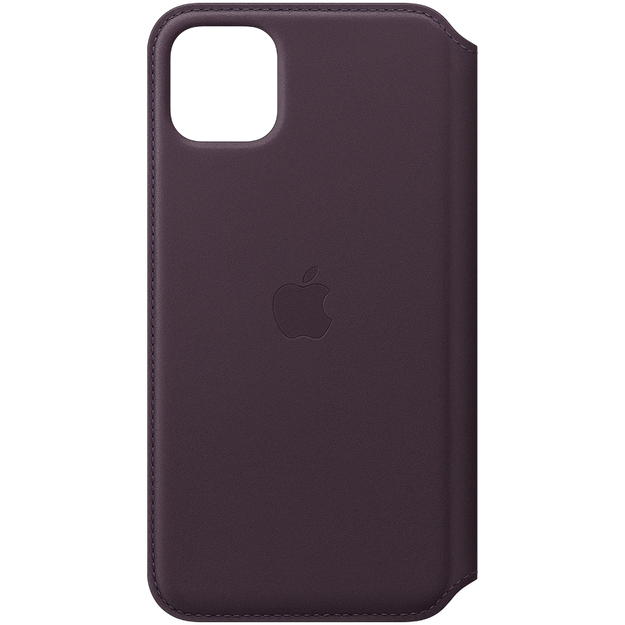 Apple iPhone 11 Pro Max odinis atverčiamas dėklas - Baklažano spalvos