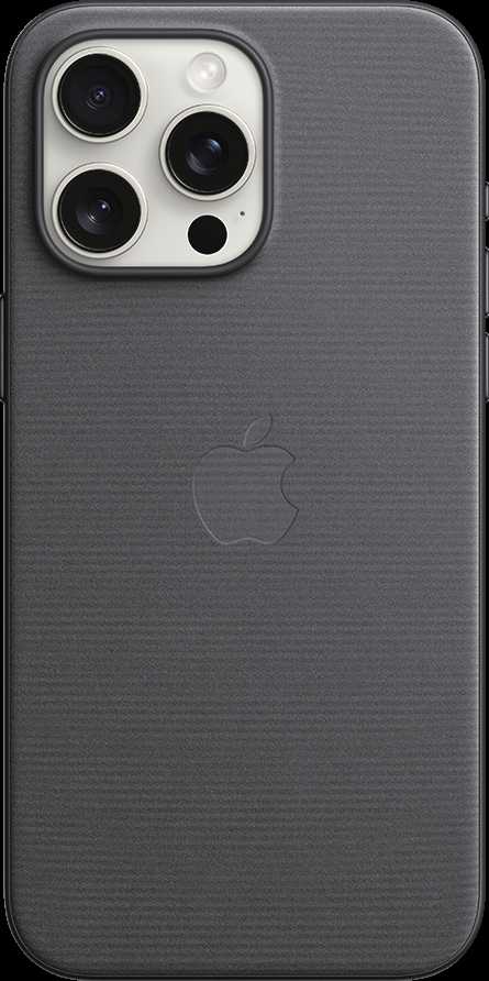 iPhone 15 Pro Max FineWoven dėklas su MagSafe - Juodas