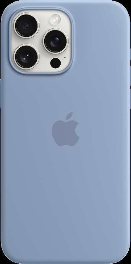 Apple „iPhone 15 Pro Max“ silikoninis dėklas su „MagSafe“ – žiemos mėlynas