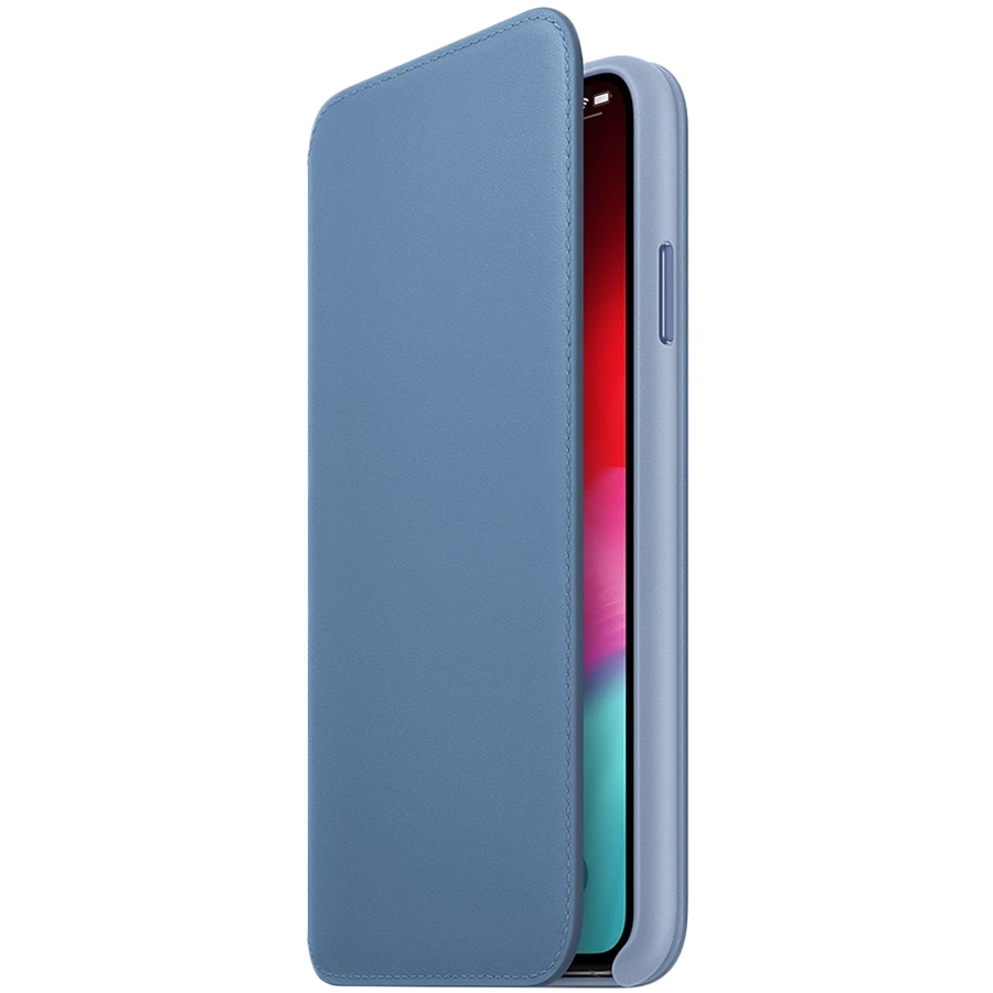Apple iPhone XS Max odinis atverčiamas dėklas - Rugiagėlių mėlynas 