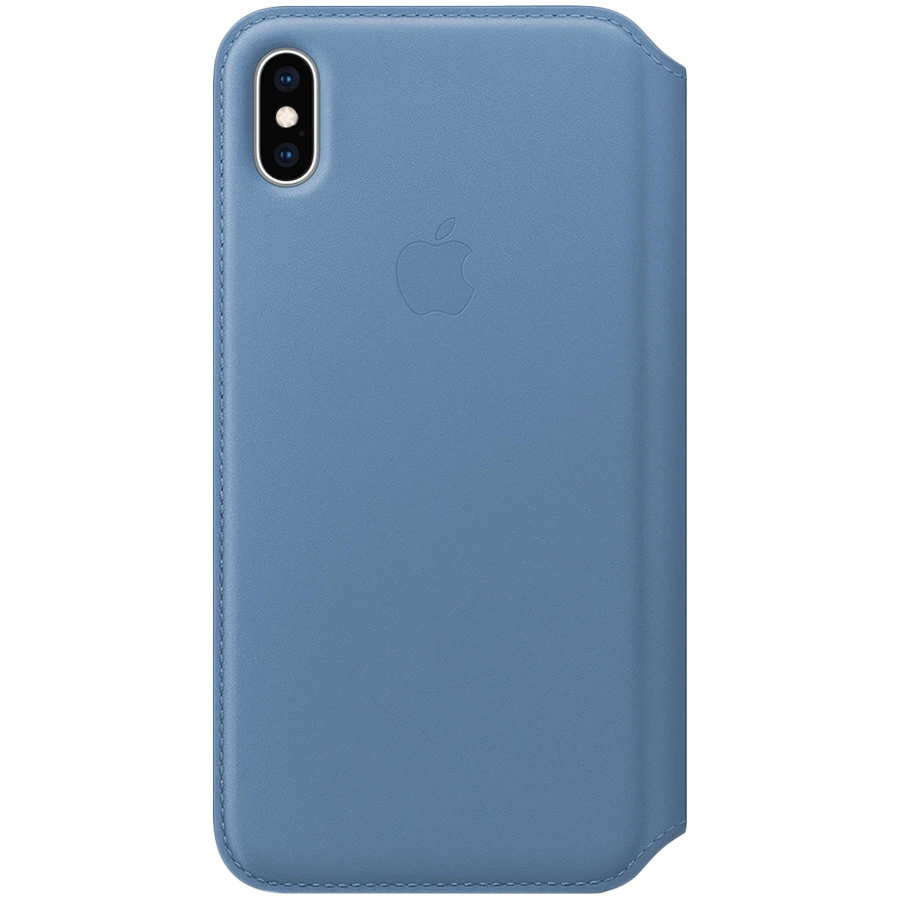 Apple iPhone XS Max odinis atverčiamas dėklas - Rugiagėlių mėlynas 