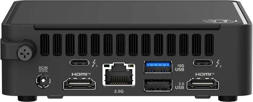 ASUS NUC 15 PRO/RNUC15CRKV500002/Ultra 5 235H vPro 28W/Intel Arc graphics/no RAM/no Storage/Intel Wi-Fi 7 BE201/USB - 7/4 USB Type-A/3 USB Type-C (1x USB3.2 + 2x TB4)/2x HDMI 2.1/Support Displays - 4x 4K/no OS/EU Cord/Kit (L6)/Slim/EAN:4711387950173