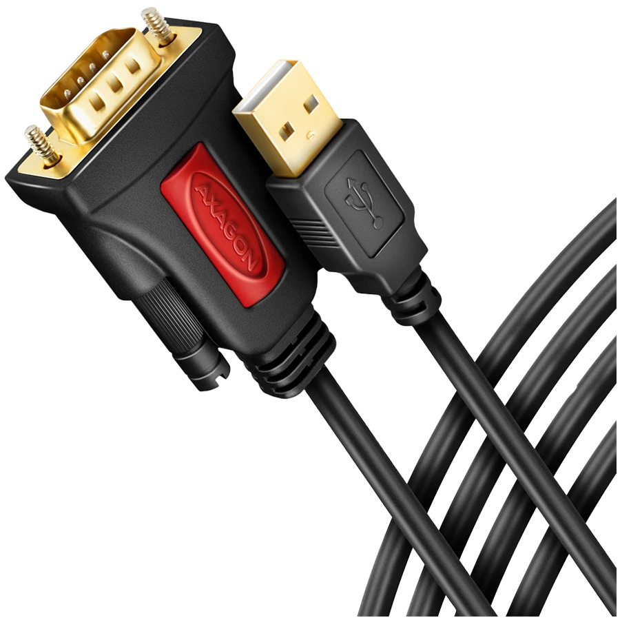 Axagon Active USB-A keitiklis, skirtas nuosekliesiems įrenginiams prijungti. Vaisingas lustas.