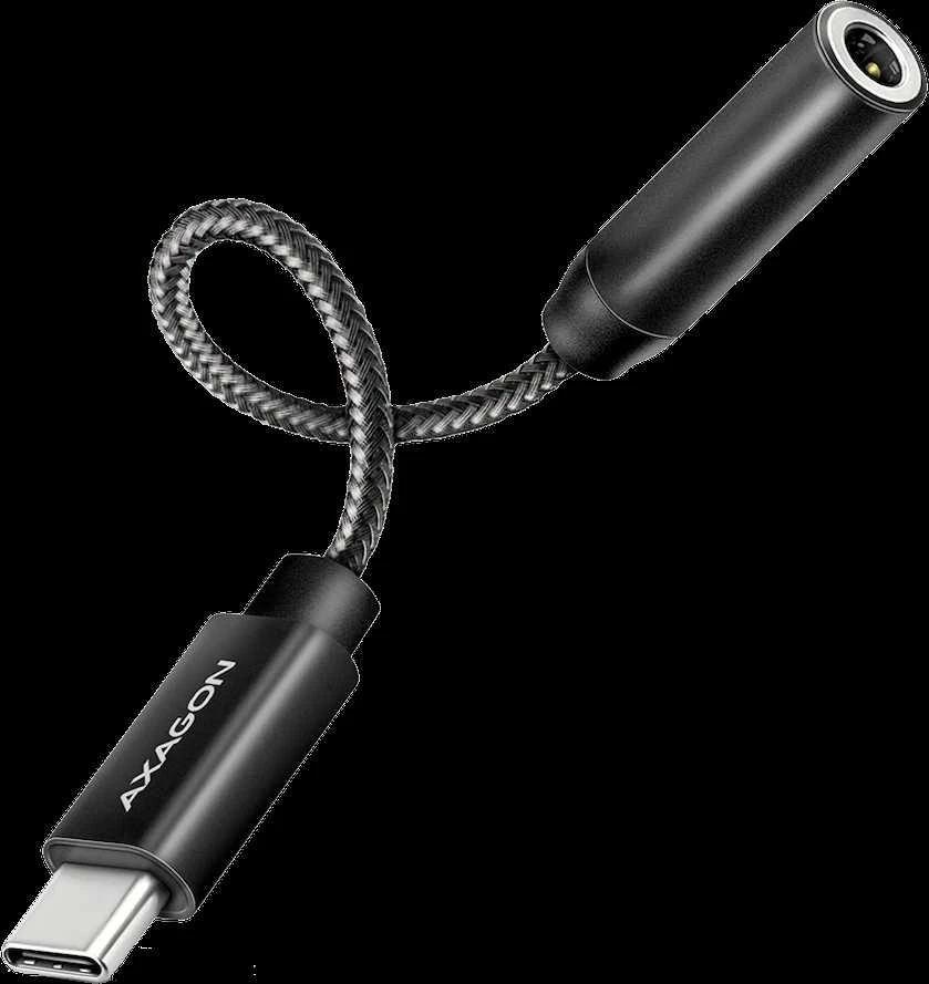AXAGON ADA-HC USB-C – 3,5 mm (F) jungtis, didelės raiškos DAC, 32 bitų 384 kHz garso adapteris