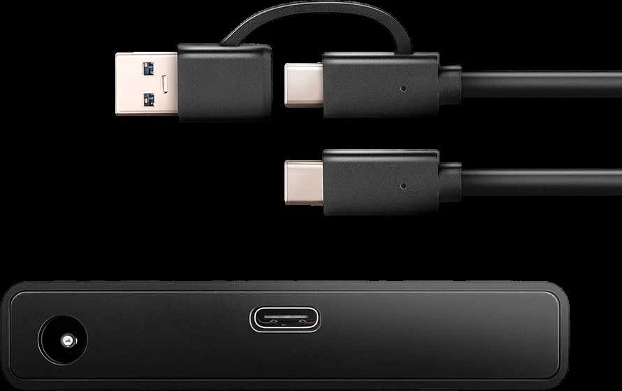 AXAGON ADSA-FPX USB-C 10Gbps - SATA 6G 2.5''/3.5'' SSD/HDD FAST PORT X adapteris su kintamosios srovės adapteriu, USB-C - USB-A adapteris