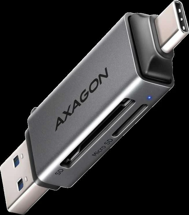Axagon CRE-DAC išorinis, C tipo + A tipo 2 lizdų SD / Micro SD