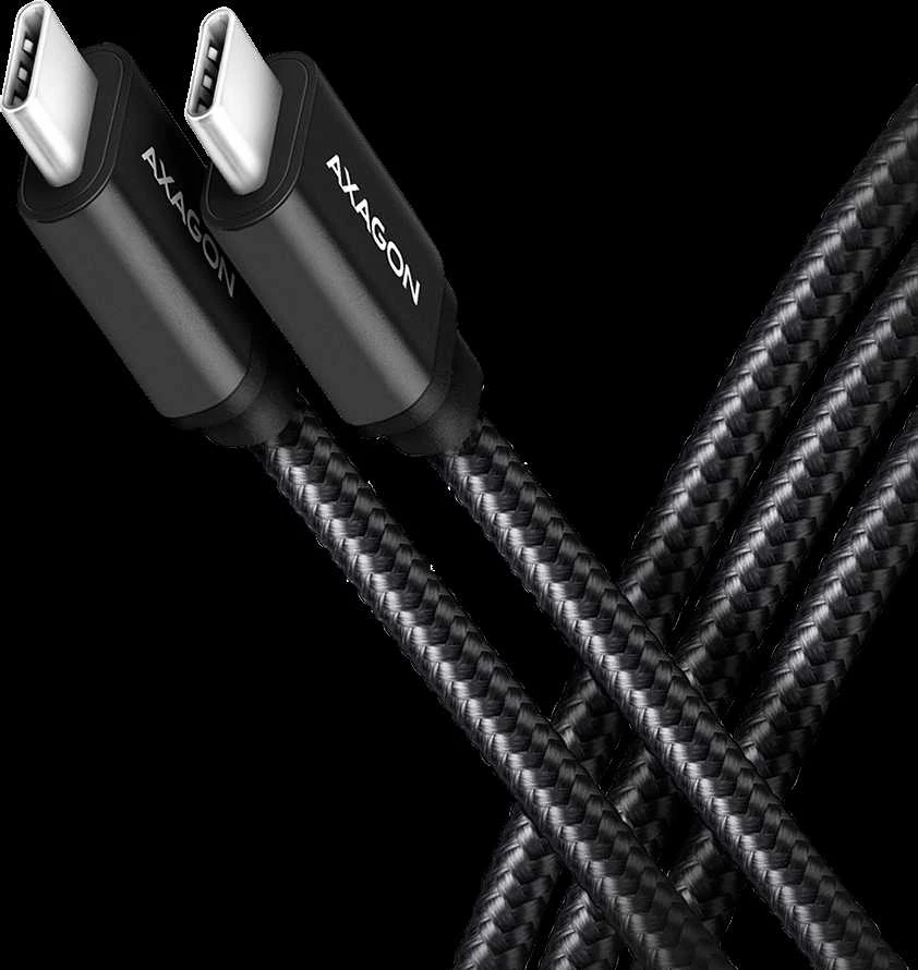 Axagon Data and Charging USB 3.2 Gen 1 kabelio ilgis 1 m. PD 60W, 3A. Juodas pynė.