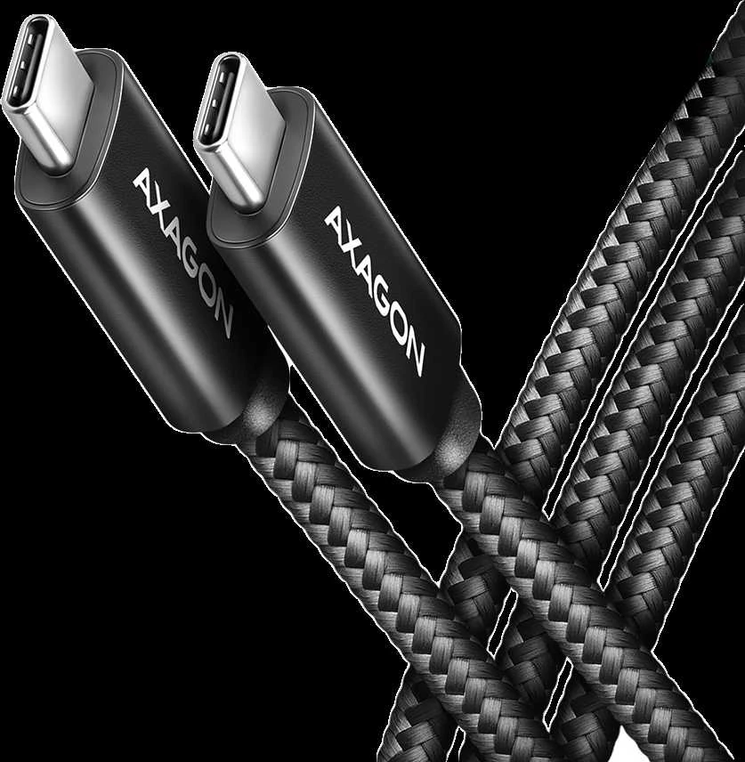 Axagon Data and charging USB 480Mbps kabelio ilgis 2.5 m. PD 240W, 5A. Juodas braided.