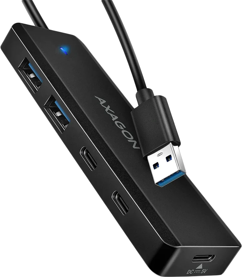 „Axagon HUE-C2C USB-C 5Gbps TRAVEL“ šakotuvas
