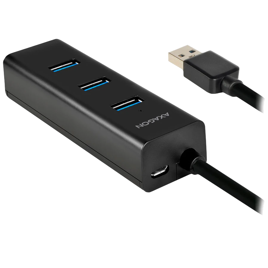 AXAGON HUE-S2B 4x USB3.0 įkrovimo šakotuvas, MicroUSB įkrovimo jungtis