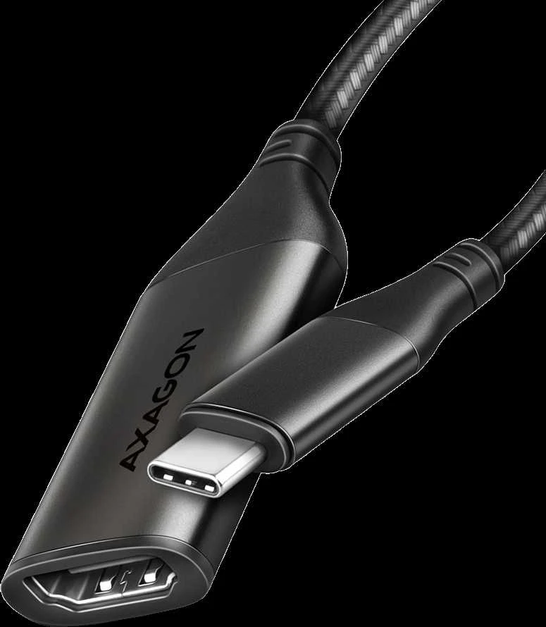 AXAGON USB-C į HDMI adapteris su apvyniotu laidu