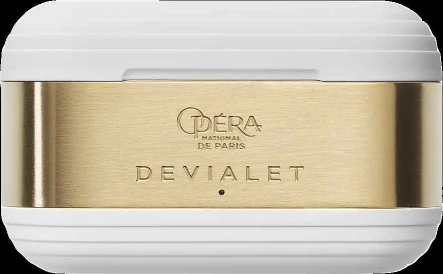 Devialet Gemini II įkrovimo dėklas su auksine apdaila