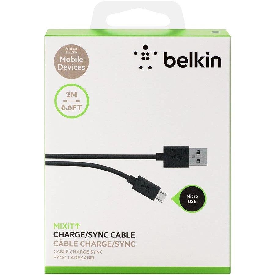 BELKIN CABLE USBA/USBMICROB 2M Juodas
