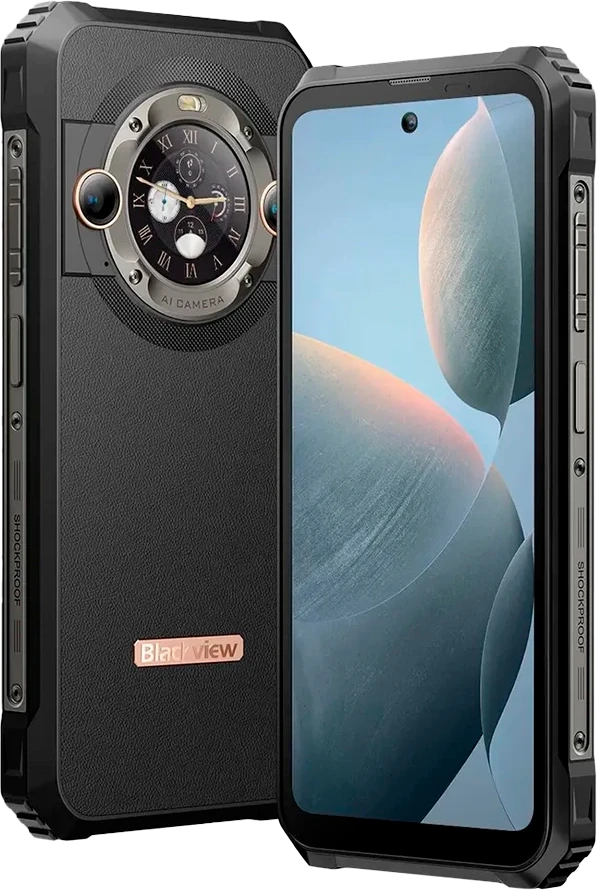Blackview BL9000 5G 6.78" Corning 7th FHD+IPS 1080x2460 120Hz, 12GB/512GB, MT6891Z aštuonių branduolių 2.6GHz procesorius, 50MP priekinė/13MP+50MP galinė kamera, NFS, Harman Audio EFX, pirštinių režimas, 8800mAh baterija, C tipo, Android 13, dvi SIM kortelės, SD kortelės lizdas, Interstellar Juodas