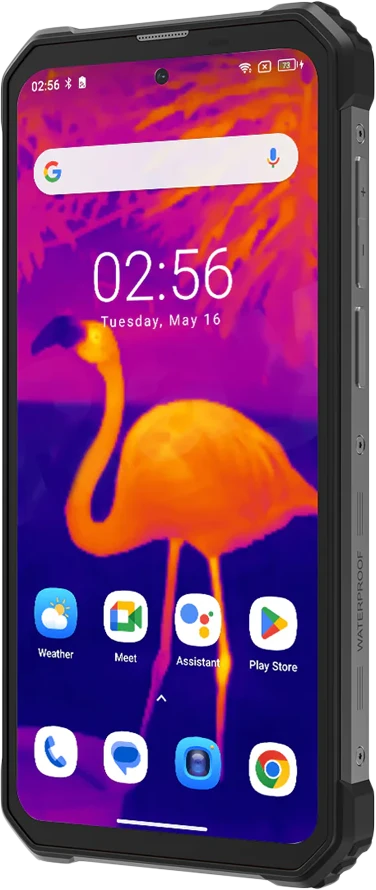 Blackview BV8900 Rugged LTE 8GB/256GB 6.5-inch FHD+ 1080x2400 Octa-core 64MP+5MP/16MP Thermal camera Baterija 10000mAh Type-C Android 13 Fingerprint NFC Dual SIM SD card slot No charging MIL-STD-810G Juodas