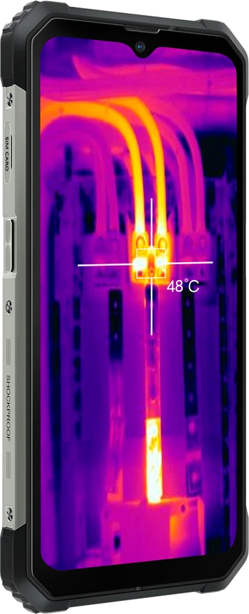 Blackview Rugged BL8800 Dual 5G Pro 6.58" FHD+IPS 1080x2408 8GB/128GB, MT6833V aštuonių branduolių procesorius 2.2GHz, 16MP priekinė/5MP+50MP galinė kamera FLIR terminė kamera Baterija 8380mAh C tipo Android 11 Pirštų atspaudų skaitytuvas Dviguba SIM kortelė SD kortelės lizdas NFC Nėra įkroviklio MIL-STD-810H Juodas