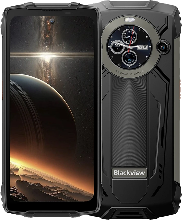 Blackview Tvirtas BV8200 LTE 6,5 colio FHD+IPS 1080x2400 120Hz Corning 3th + 1,3 colio 360x360 12+256GB MT8781 Aštuonių branduolių 2,2 GHz 8800mAh Be įkroviklio CAM Priekinė 32 MP Galinė 50+13 MP IP68/IP69K/MIL-STD-810H NFC Pirštų atspaudų skaitytuvas Juodas