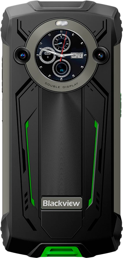 Blackview Rugged BV8200 LTE 6,5 colio FHD+IPS 1080x2400 120Hz Corning 3th + 1,3 colio 360x360 12+256GB MT8781 Aštuonių branduolių 2,2 GHz 8800 mAh Be įkroviklio CAM Priekinė 32 MP Galinė 50+13 MP IP68/IP69K/MIL-STD-810H NFC Pirštų atspaudų skaitytuvas Žalias