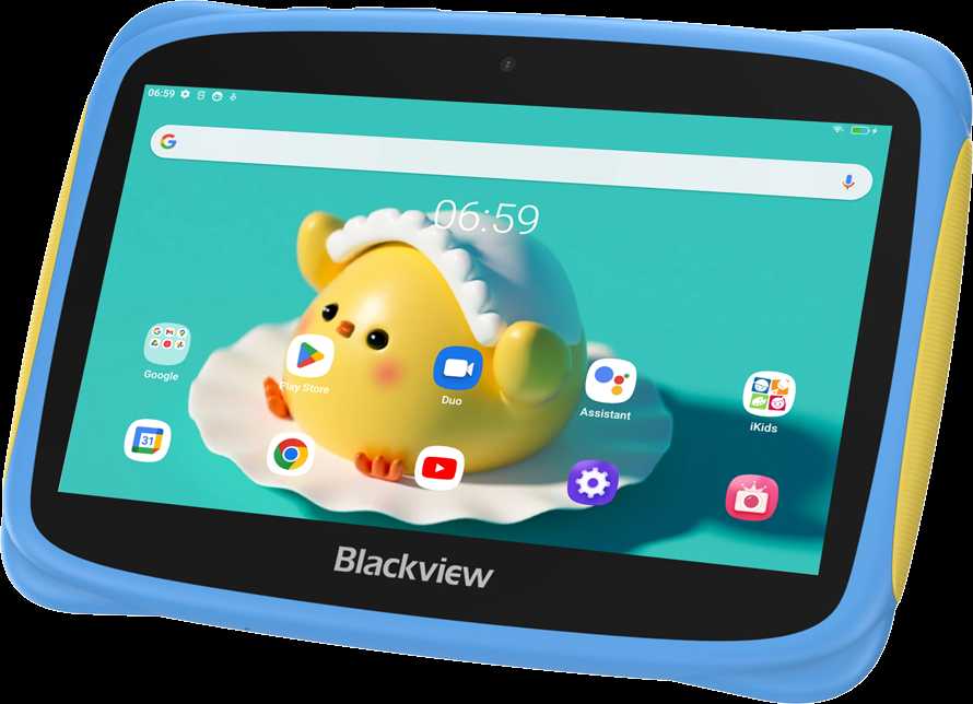 Planšetė Blackview Tab 3 Kids, Mėlyna, 7 colių HD 1024x600, 7731E keturių branduolių 1,3 GHz procesorius, priekinė 0,3 MP; galinė 2 MP kamera, 2 GB / 32 GB, 3280 mAh baterija, be įkrovimo „Doke 3.0 Go“ („Android 13“), „Wi-Fi“ versija, 802.11 b/g/n (2,4 GHz), Mėlyna