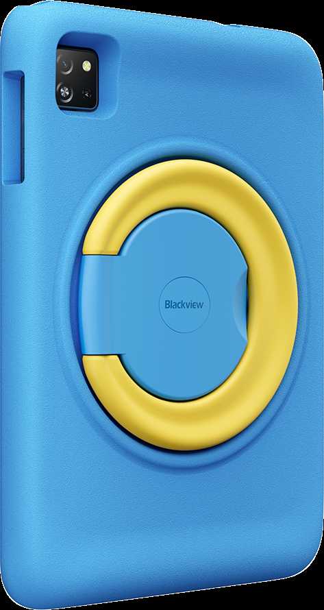 Planšetė Blackview Tab 60 Pro Kids LTE 10.1 colio HD+ 800x1280 IPS 60Hz 4GB/128GB aštuonių branduolių T606 1.6GHz 5MP priekinė/8MP galinė kamera Baterija 7700mAh be įkroviklio USB Type-C Android 15 SD kortelės lizdas Ocean Mėlyna