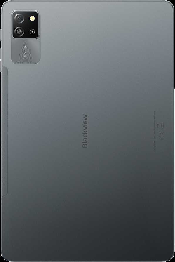 Planšetė Blackview Tab 60 Pro LTE 4GB/128GB, 10.1-inch HD+ 800x1280 IPS LCD, Octa-core T606 1.6GHz, 5MP Front/8MP Back Camera, Baterija 7000mAh, NO Charging USB Type-C, Android 14, SD card slot, Gray