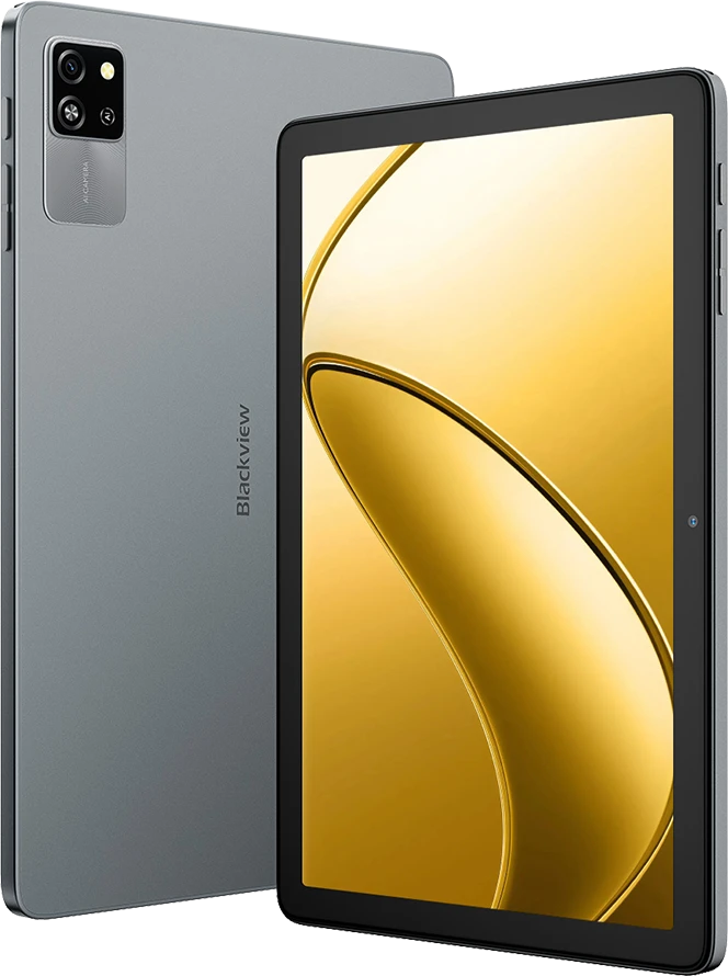 Planšetė Blackview TAB60 WiFi6 10.1 colio HD+IPS 800x1280 60Hz 4GB/128GB A523 aštuonių branduolių 1.8GHz kamera Priekinė 5MP Galinė 8MP 5100mAh Be įkroviklio Android 15 Volcano Pilkas