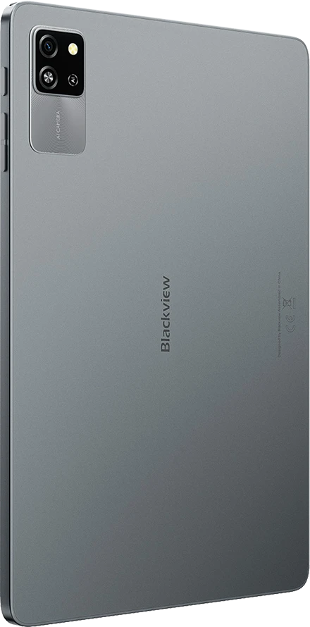 Planšetė Blackview TAB60 WiFi6 10.1 colio HD+IPS 800x1280 60Hz 4GB/128GB A523 aštuonių branduolių 1.8GHz kamera Priekinė 5MP Galinė 8MP 5100mAh Be įkroviklio Android 15 Volcano Pilkas