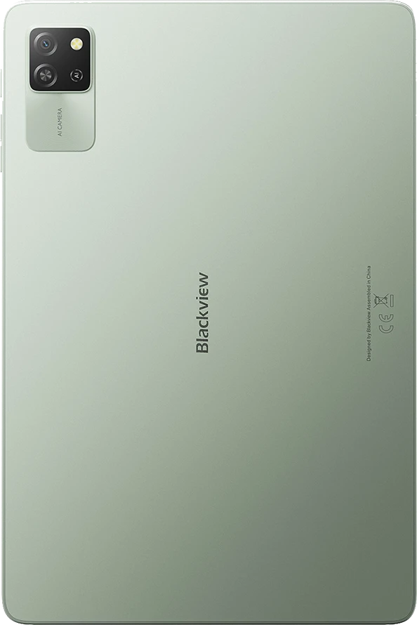 Planšetė Blackview TAB60 WiFi6 10.1 colio HD+IPS 800x1280 60Hz 4GB/128GB A523 aštuonių branduolių 1.8GHz kamera Priekinė 5MP Galinė 8MP 5100mAh Be įkroviklio Android 15 Algae Žalias