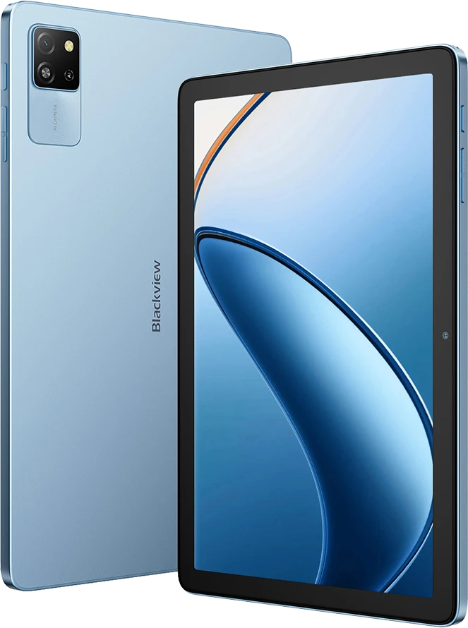 Planšetė Blackview TAB60 WiFi6 10.1 colio HD+IPS 800x1280 60Hz 4GB/128GB A523 aštuonių branduolių 1.8GHz kamera Priekinė 5MP Galinė 8MP 5100mAh Be įkroviklio Android 15 Sunny Sky Mėlyna