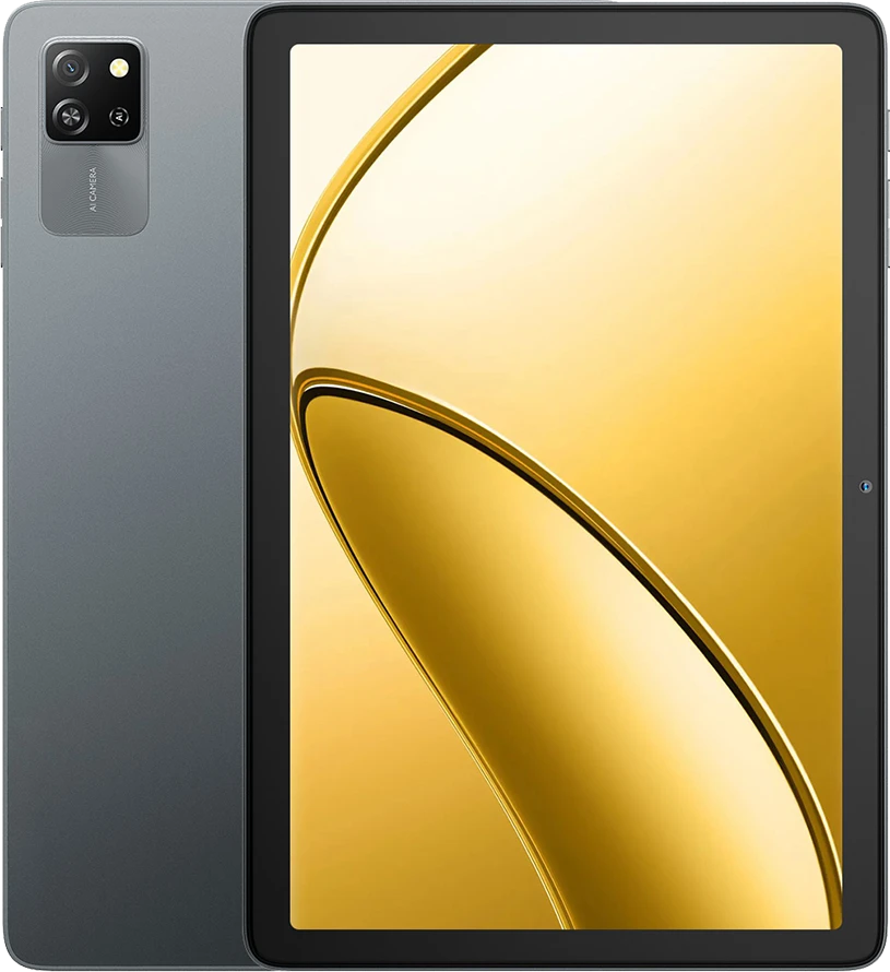Planšetė Blackview TAB60 WiFi6 10.1 colio HD+IPS 800x1280 60Hz 4GB/128GB A523 aštuonių branduolių 1.8GHz kamera Priekinė 5MP Galinė 8MP 5100mAh Be įkroviklio Android 15 Volcano Pilkas