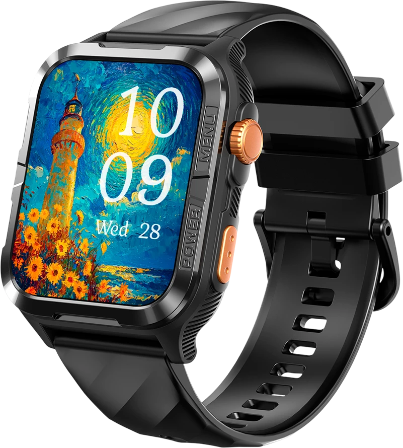 Išmanusis laikrodis Blackview W10PRO 1.83 inch G+F 320x280 RAM 480KB+ROM 640KB 600mA Call funcation GPS Flashlight BT5.3 Juodas