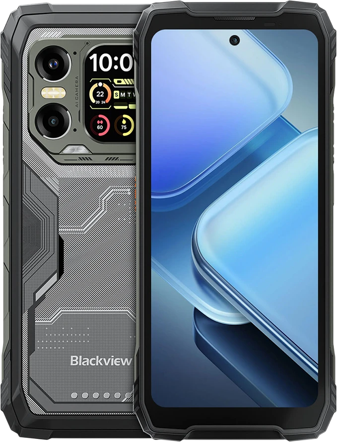 „Blackview XPLORE 1 5G“ tvirtas telefonas, 6,78 colio FHD 2460x1080 120Hz+2,01 colio 296x240 12+256GB MTK Dimensity 7050 aštuonių branduolių 2,4 GHz kamera 50+64MP+20MP naktinio matymo sistema 20000mAh NFC Gorilla Glass 5 Android 15 MIL-STD Juodas