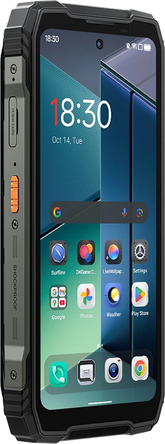 Blackview XPLORE 1 PRO Rugged Phone 5G 6.78 inch FHD 2.4k 2460x1080 120Hz + 2.01 inch 296x240 12/256Gb MT 7050 Octa-Core 2.4GHz 50MP Front 64+20MP Rear Cam Termal Imaging+Night Vision NFC 20000mAh MIL-STD-810H Android 15 Juodas