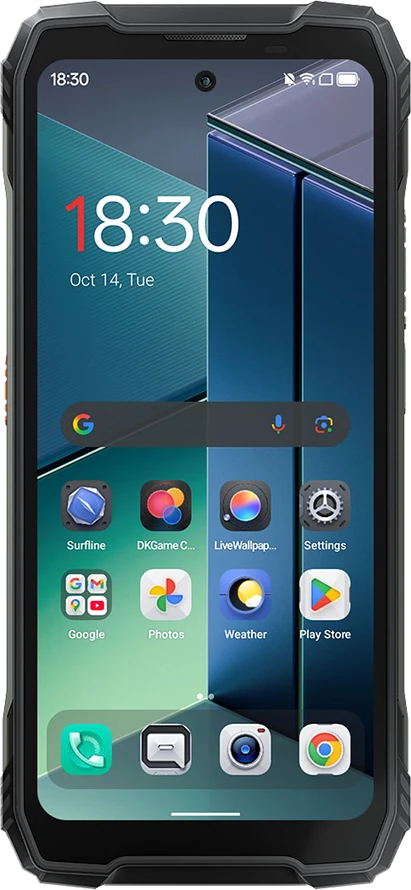Blackview XPLORE 1 PRO Rugged Phone 5G 6.78 inch FHD 2.4k 2460x1080 120Hz + 2.01 inch 296x240 12/256Gb MT 7050 Octa-Core 2.4GHz 50MP Front 64+20MP Rear Cam Termal Imaging+Night Vision NFC 20000mAh MIL-STD-810H Android 15 Juodas
