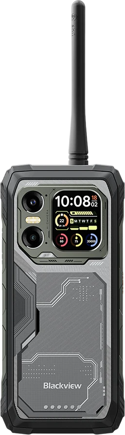 „Blackview XPLORE 1“ racija su 22 km veikimo nuotoliu, 5G ryšiu, tvirtas telefonas, 6,78 colio FHD 2460x1080, 120 Hz + 2,01 colio 296x240, 12 + 256 GB atmintis, MTK Dimensity 7050 aštuonių branduolių procesorius, 2,4 GHz kamera, 50 + 64 MP + 20 MP naktinio matymo funkcija, 20000 mAh NFC Gorilla Glass 5, „Android“, 15, MIL-STD, Juodas