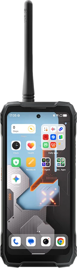 „Blackview XPLORE 1“ racija su 22 km veikimo nuotoliu, 5G ryšiu, tvirtas telefonas, 6,78 colio FHD 2460x1080, 120 Hz + 2,01 colio 296x240, 12 + 256 GB atmintis, MTK Dimensity 7050 aštuonių branduolių procesorius, 2,4 GHz kamera, 50 + 64 MP + 20 MP naktinio matymo funkcija, 20000 mAh NFC Gorilla Glass 5, „Android“, 15, MIL-STD, Juodas