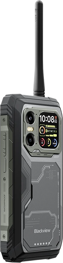 „Blackview XPLORE 1“ racija su 22 km veikimo nuotoliu, 5G ryšiu, tvirtas telefonas, 6,78 colio FHD 2460x1080, 120 Hz + 2,01 colio 296x240, 12 + 256 GB atmintis, MTK Dimensity 7050 aštuonių branduolių procesorius, 2,4 GHz kamera, 50 + 64 MP + 20 MP naktinio matymo funkcija, 20000 mAh NFC Gorilla Glass 5, „Android“, 15, MIL-STD, Juodas