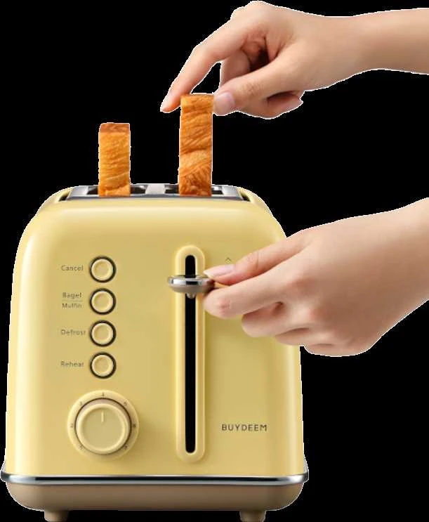 Skrudintuvas BUYDEEM 2 Slice Toaster, modelis DT620E, color Mellow Geltona, EU