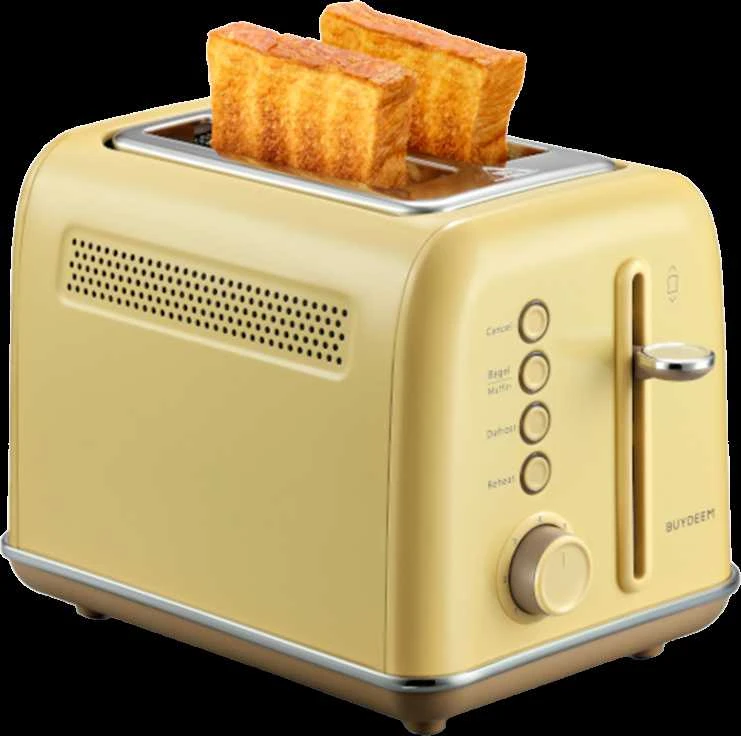 Skrudintuvas BUYDEEM 2 Slice Toaster, modelis DT620E, color Mellow Geltona, EU