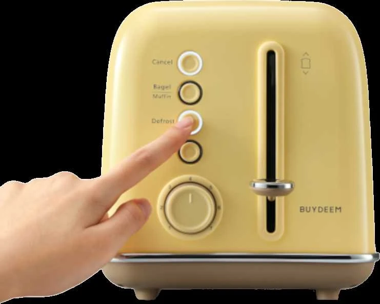 Skrudintuvas BUYDEEM 2 Slice Toaster, modelis DT620E, color Mellow Geltona, EU