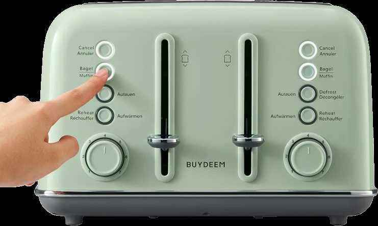 BUYDEEM 4 riekelių skrudintuvas, modelis DT640E, spalva „Cozy Greenish“, ES