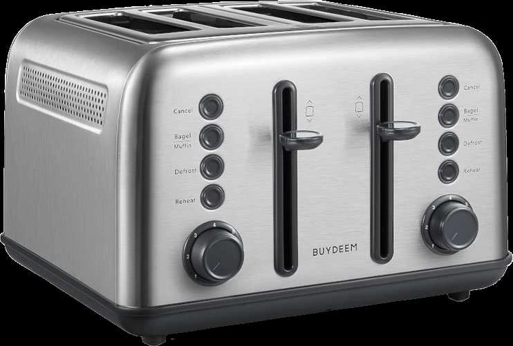 BUYDEEM 4 riekelių skrudintuvas, modelis DT640E, spalva nerūdijančio plieno, ES