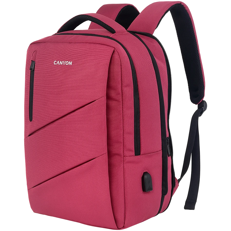CANYON kuprinė BPE-5 Urban USB 15.6'' Raudona