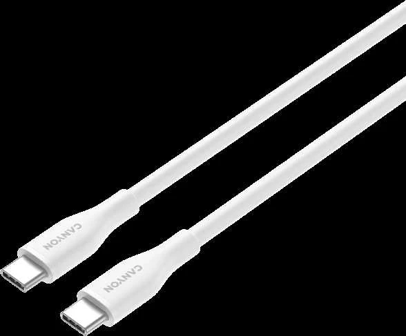 CANYON kabelis CC60SC10 C-C 60W 1m Silicon Baltas