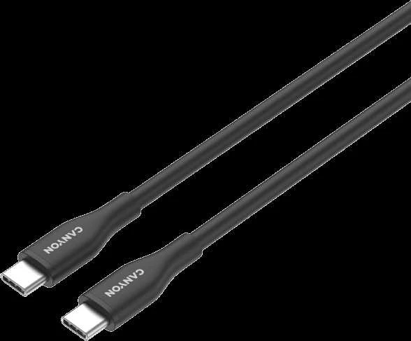 CANYON kabelis CC60SC10 C-C 60W 1m Silicon Juodas