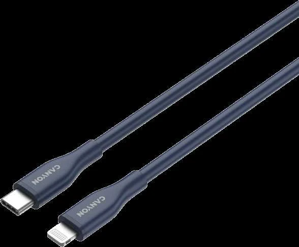 CANYON kabelis CLNM60 C-L 60W MFI 1m Silicon Mėlyna