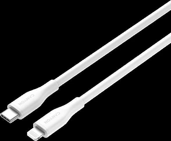 CANYON kabelis CLNM60 C-L 60W MFI 1m Silicon Baltas